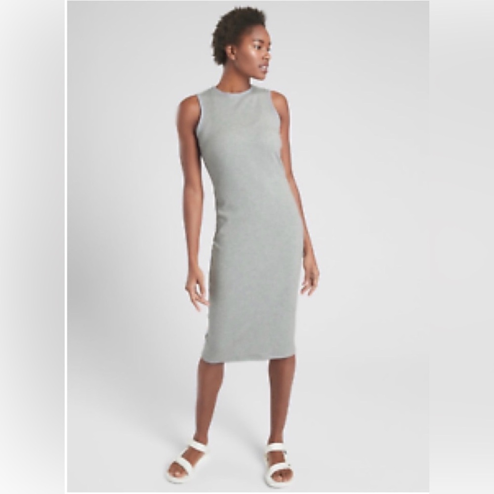 Athleta Sunstream Gray Midi Dress - XXS
